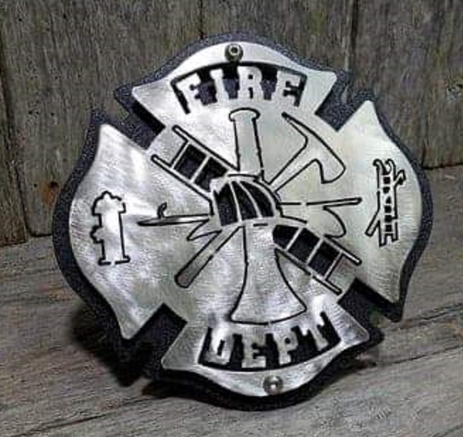 "Fire Fighter" Custom Receiver Hitch Cover Plug - Click Image to Close